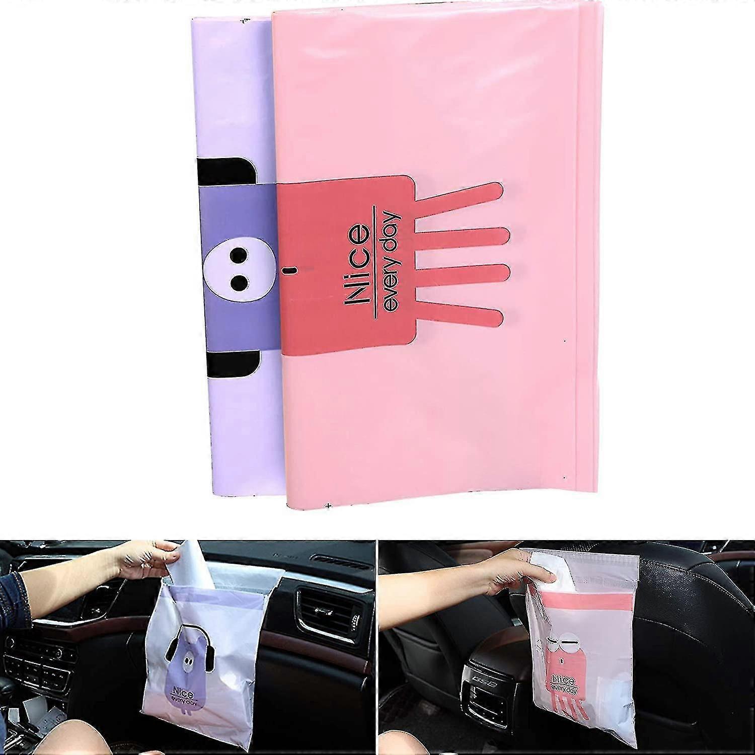 30pcs Car Garbage Bag,easy Sticky Disposable Portable Garbage Bag