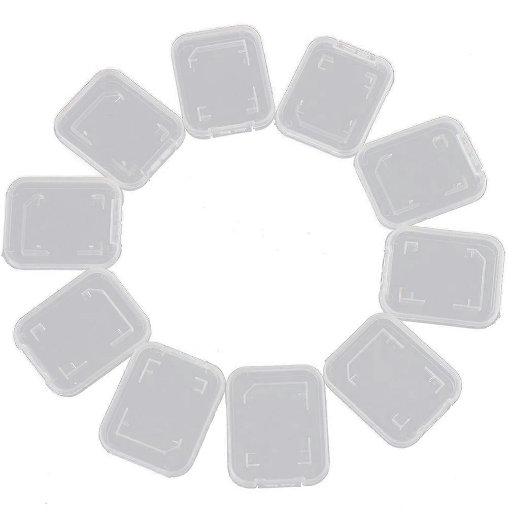 10Pcs/Set SD SDHC Memory Card Transparent Storage Box Protective Case Holder
