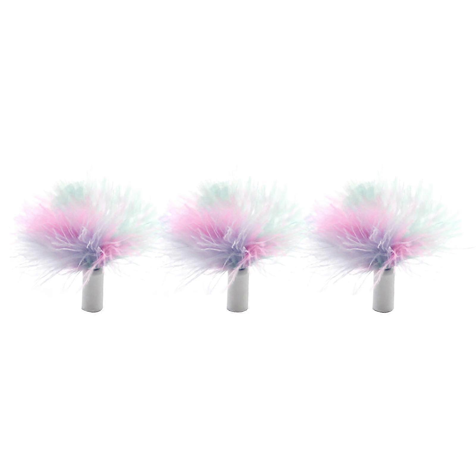 3 Pcs Replacement Feathers for Automatic Interactive Cat Teaser Wand