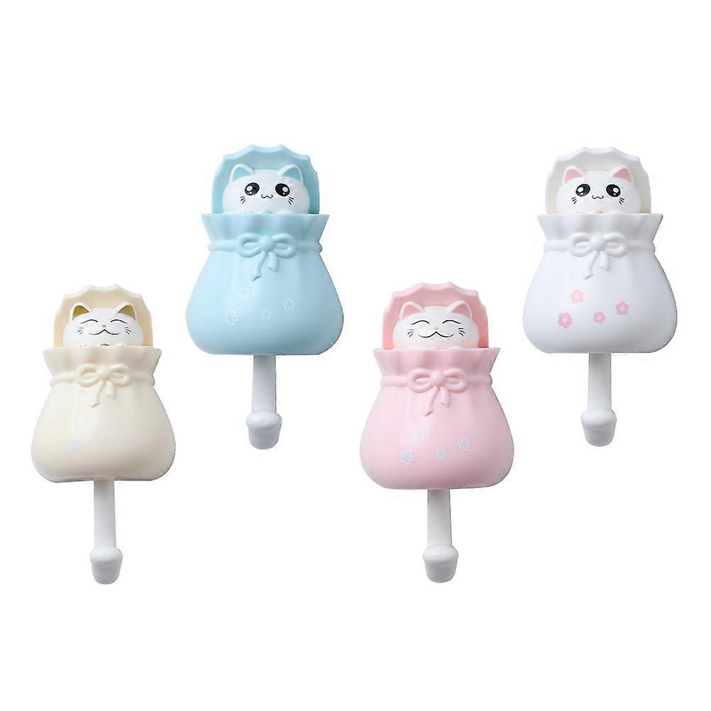 Hat Hooks Cat Adhesive Hooks for Hanging 16Pcs Assorted