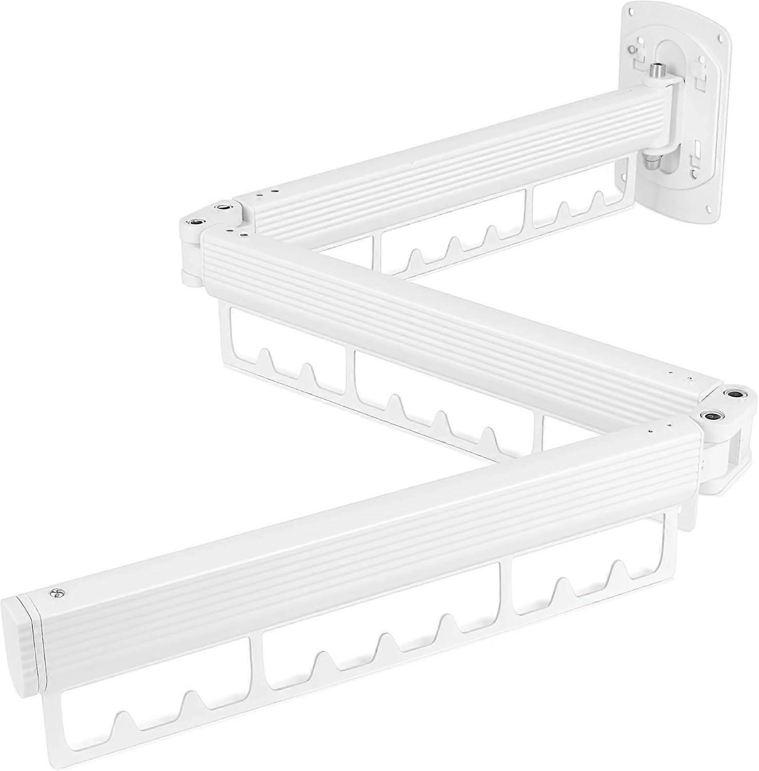 Clothes Drying Rack Wall Mounted,Collapsible & Retractable Laundry Hanging Rack,