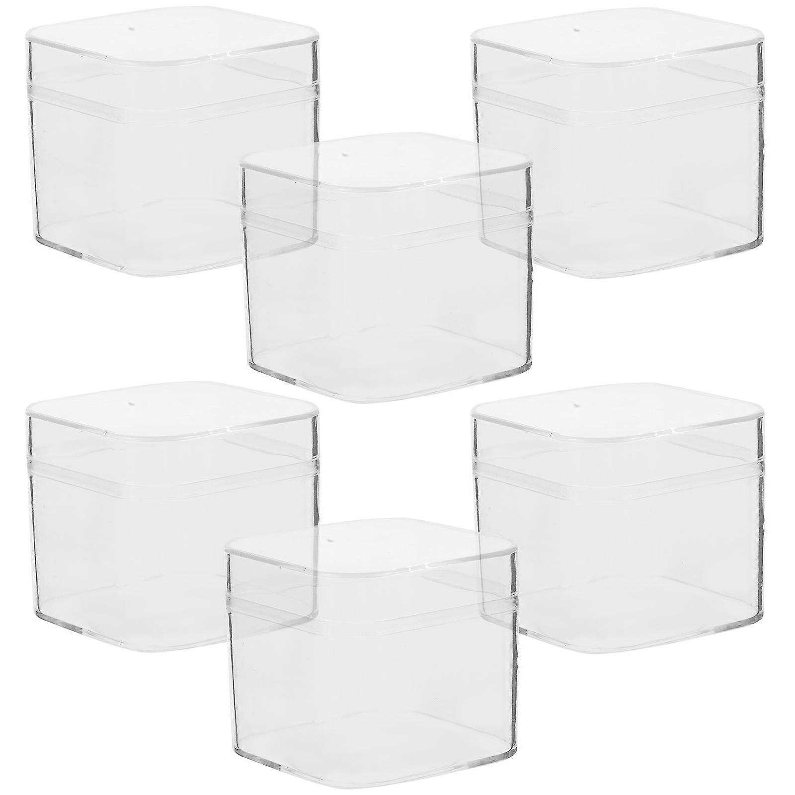 Clear Candy Boxes Transparent Favor Boxes for Candy Plastic 6Pcs Packaging
