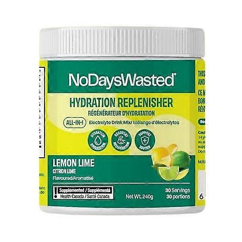 No Days Wasted Hydration Replenisher Lemon Lime, 30 Count