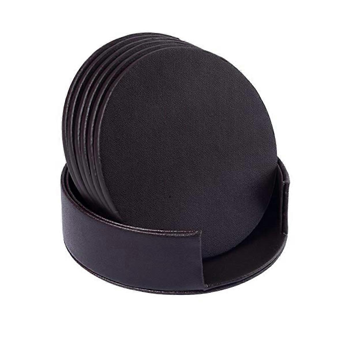 PU Coaster Holder Set Round for Placing Cups 21Pcs