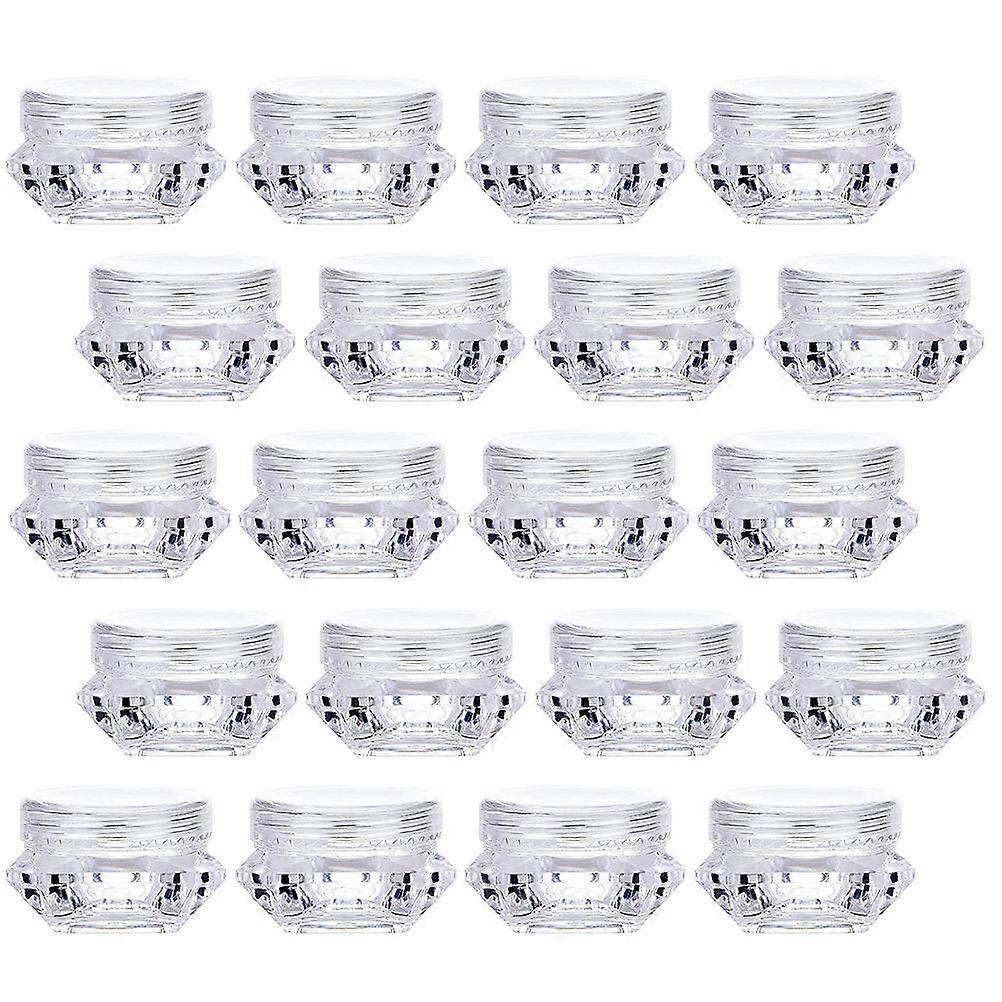 32pcs Portable 5g Cosmetics Storage Jars Empty Makeup Samples Boxes (White)
