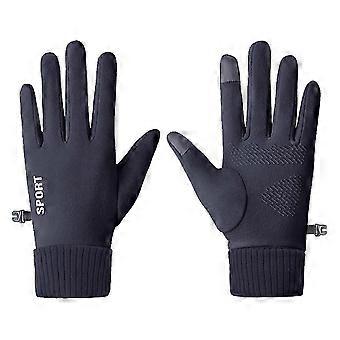 Men's warm riding plush touch screen waterproof gloves  Durable and versatile 26-27