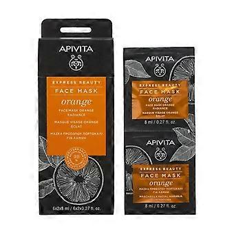 Face Mask - APIVITA - Express Beauty Revitalizing - 16 ml - Orange - Paraben-free