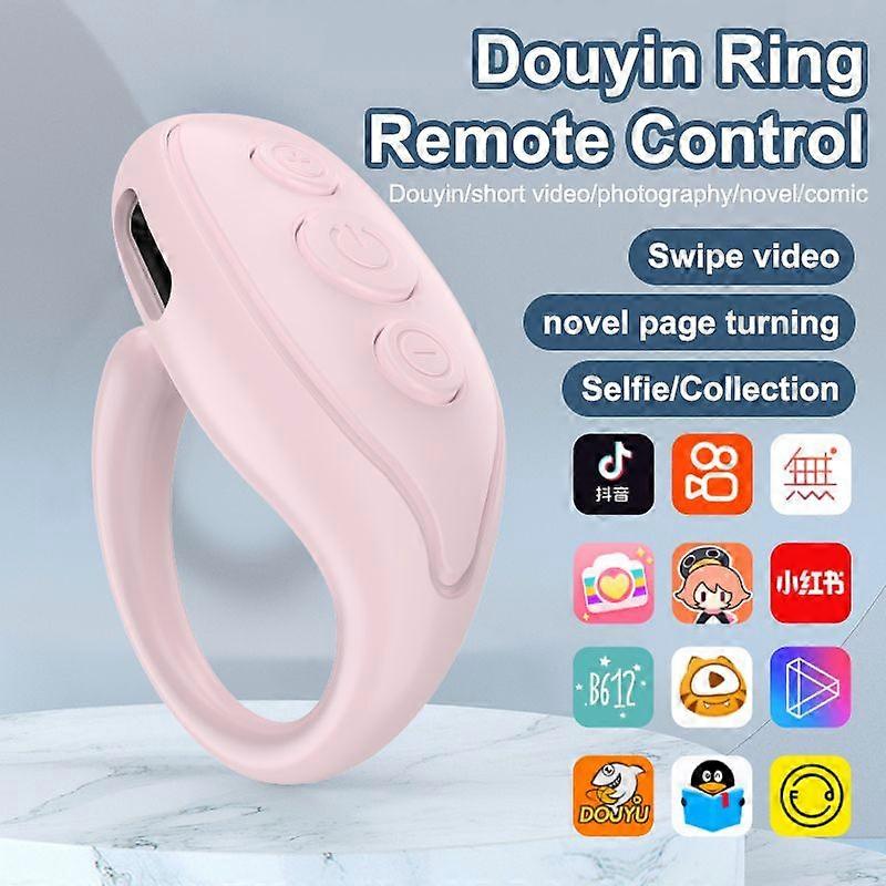 Wireless Bluetooth Ring Remote Control Portable Fingertip Selfie Video Controller Automatic Page Turner Browsing for Android/iOS