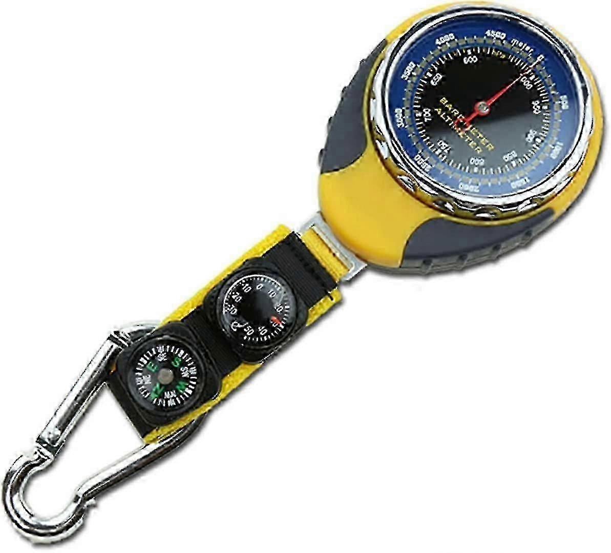 Altimeter,barometer,compass,thermometer,4-in-1 Portable Mountaineering Barometer