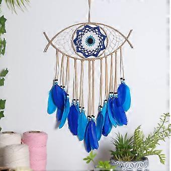 Attrape-rêves fait à la main mauvais œil Attrape-rêves Plume Tenture murale Art Wall Dcor Maison Dcor Bonne Chance Charme pour Appartement Dortoir Chambre Chambre Vivre Ro