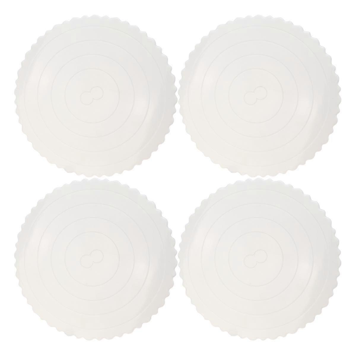 Cake Display Base Plastic Serving Tray for Cake Serving 4Pcs