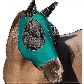 Breathable Horse Flying Mask Anti-mosquito And Insect-proof Horse Hood(green)