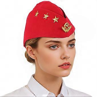 Chapeau de marin, spectacle de danse carrée, voilier, éventail, hôtesse de l'air, bateau, automne, trois étoiles, bérets de blé, casquette militaire (rouge)