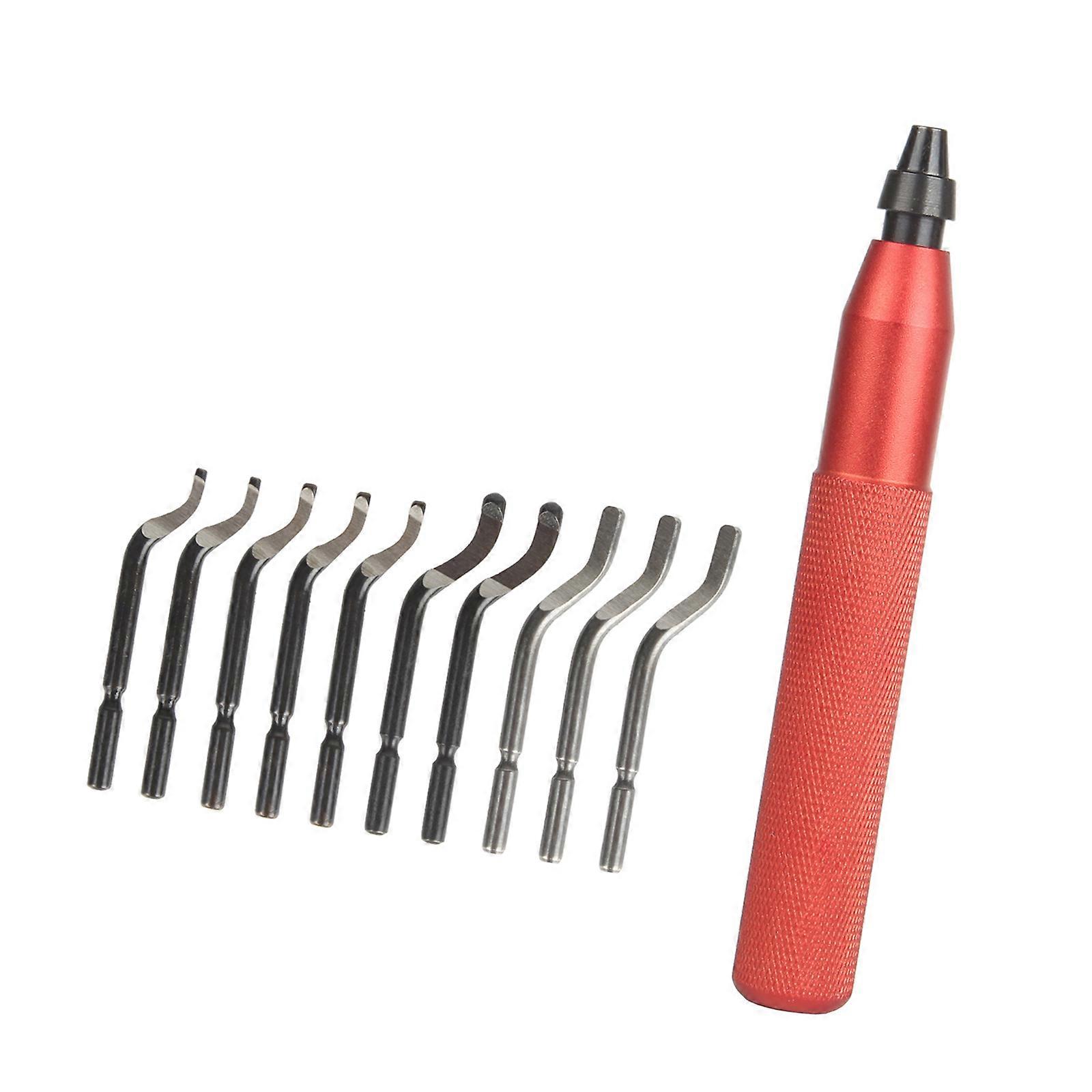 Manual Deburring Cutter With 4 Cutting Styles Great For Model Making And Post Processing Work  Red