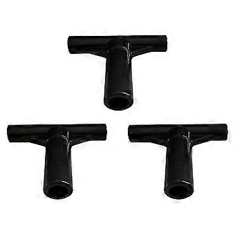 3 Pieces Trampoline Enclosure Pole End Caps Fittings for Outdoor Yard Garden
