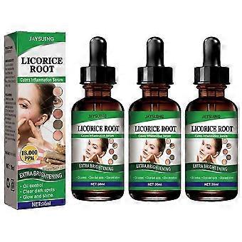 Serum do twarzy dla kobiet Nawilżające serum do twarzy z lukrecją, odmładzające i rozjaśniające skórę twarzy, redukujące drobne zmarszczki i czarne osady, 30 ml