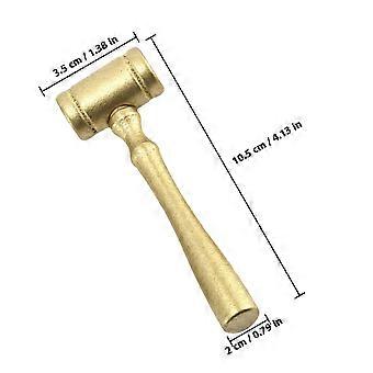 Judge Wooden Gavel Toy for Playing with 3Pcs Small Golden Set