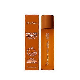 Vitamine C lichaamsolie voor vrouwen en mannen. Vanilla-Verve vitamine C lichaamsolie voor een zachte, stralende huid na het douchen.