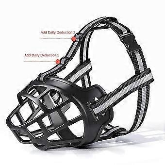 Adjustable Dog Muzzle Silicone Breathable Strong Basket Lightweight & Durable 7 Sizes