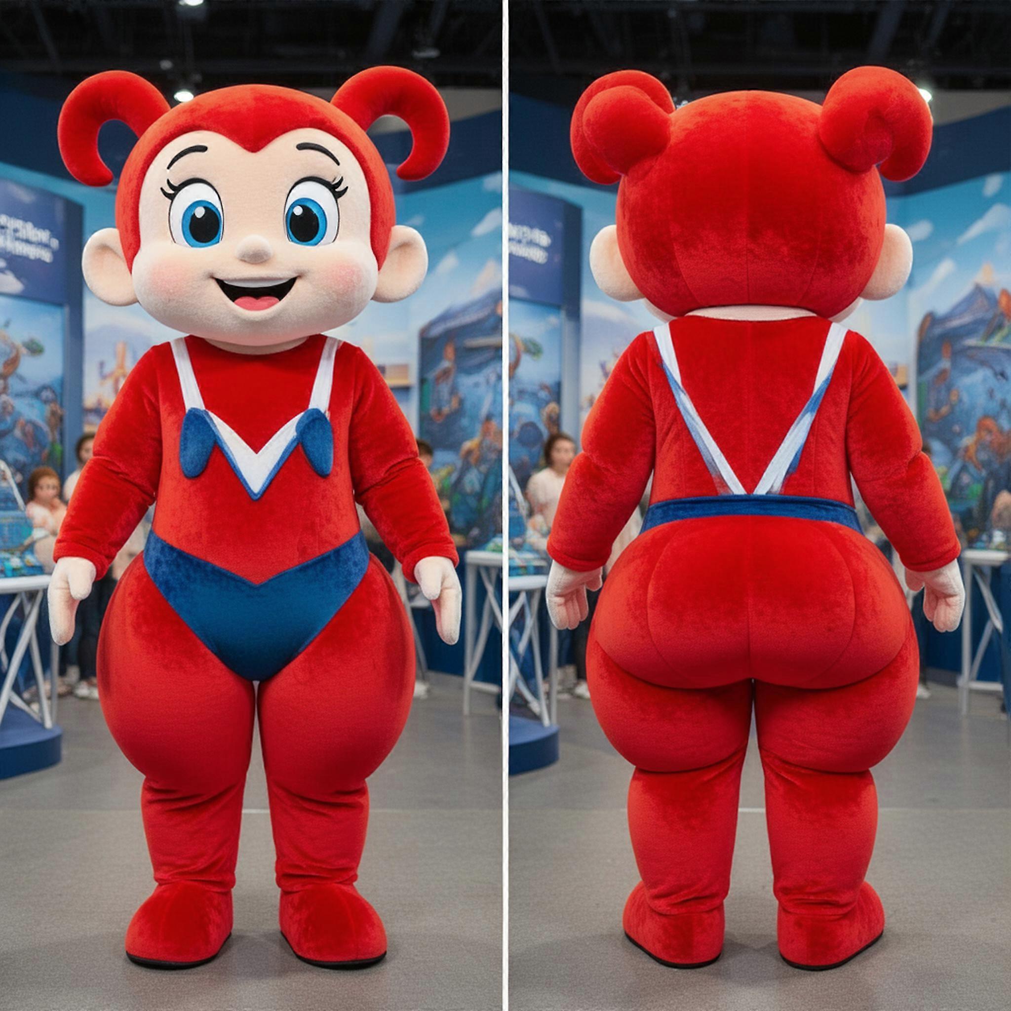 MASTICOT Crimson Dynamic Trapeze Artist Mascot