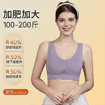 Plus Size Women Vest Style Sports Bra Shockproof Anti Sagging For Running Yoga