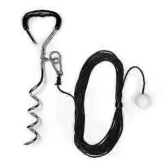 Golf Swing Trainer, Stainless Steel Nylon Practice Tool, 50ft Rope, Backyard Training Aid, Gift for Golfers