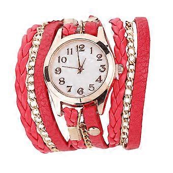 Handcrafted Bracelet Watch for Casual Use with PU Strap