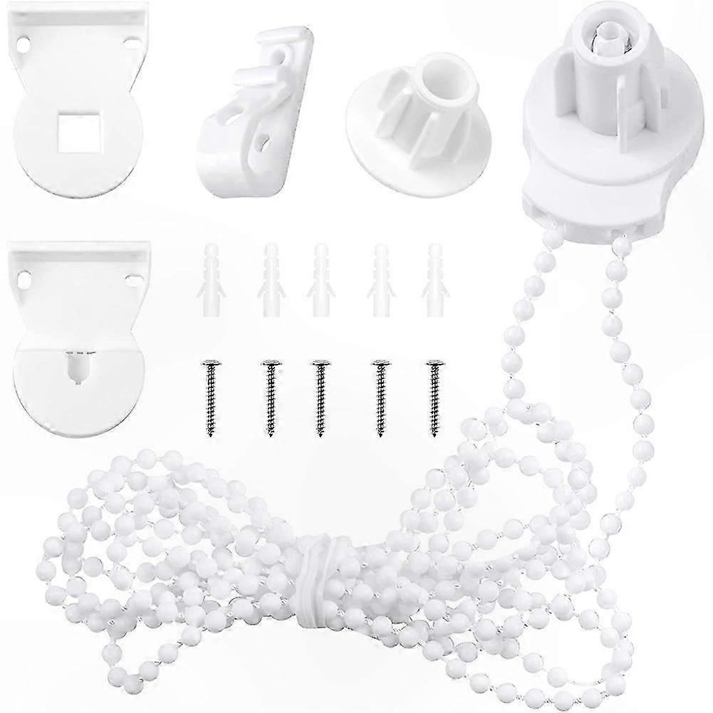 Window Roller Blind Accessories Kit with Brackets and Beaded Chain for Replacement