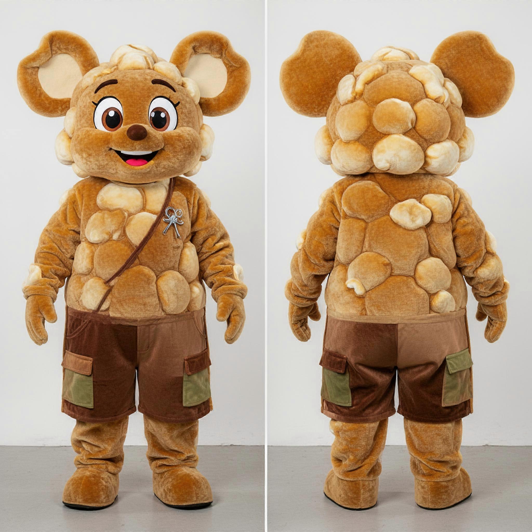 MASTICOT Buttery Yellow Round Pop Corn Mascot
