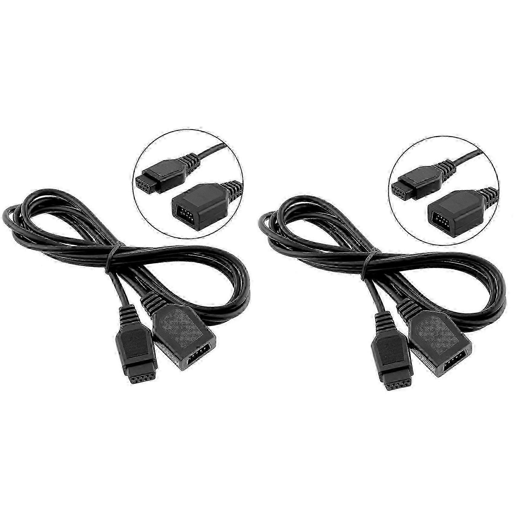 2X 9 Pin Extension Cable compatible with Sega Genesis 2/3 Megadrive 2 Controller     az