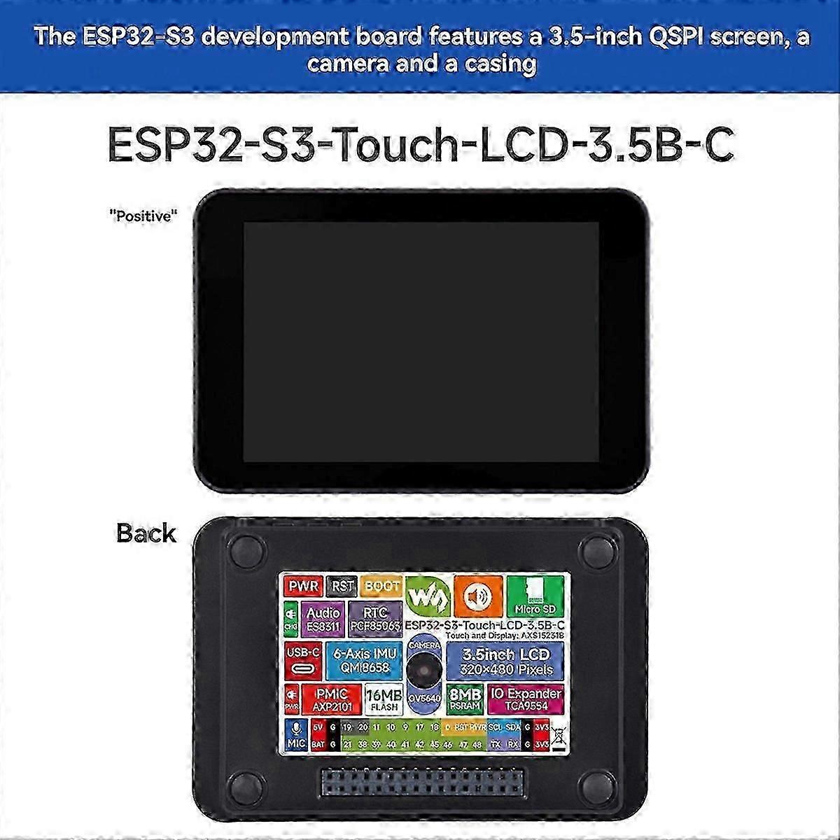 ESP32-S3 Development Board 3.5-inch LCD Touch Display (OP)