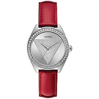 Guess tri glitz Quartz Analog Woman Watch with Cowskin Bracelet W0884L1