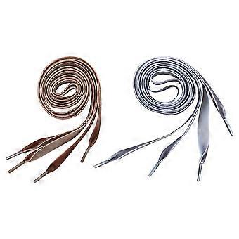 Silk Velvet Shoelace Wide Flat Shoe Lace for Shoe Use 2Pairs Strings