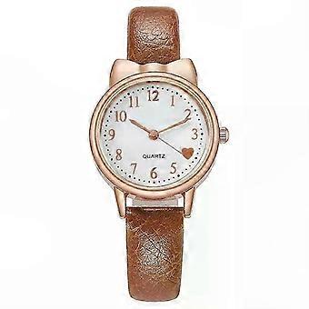 Digital Watch Set with Quartz Movement and Leather Strap for Girls Children Gift