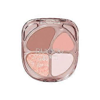 Four Color Eyeshadow Palette Matte and Shimmer Low Saturation Shades Beginner
