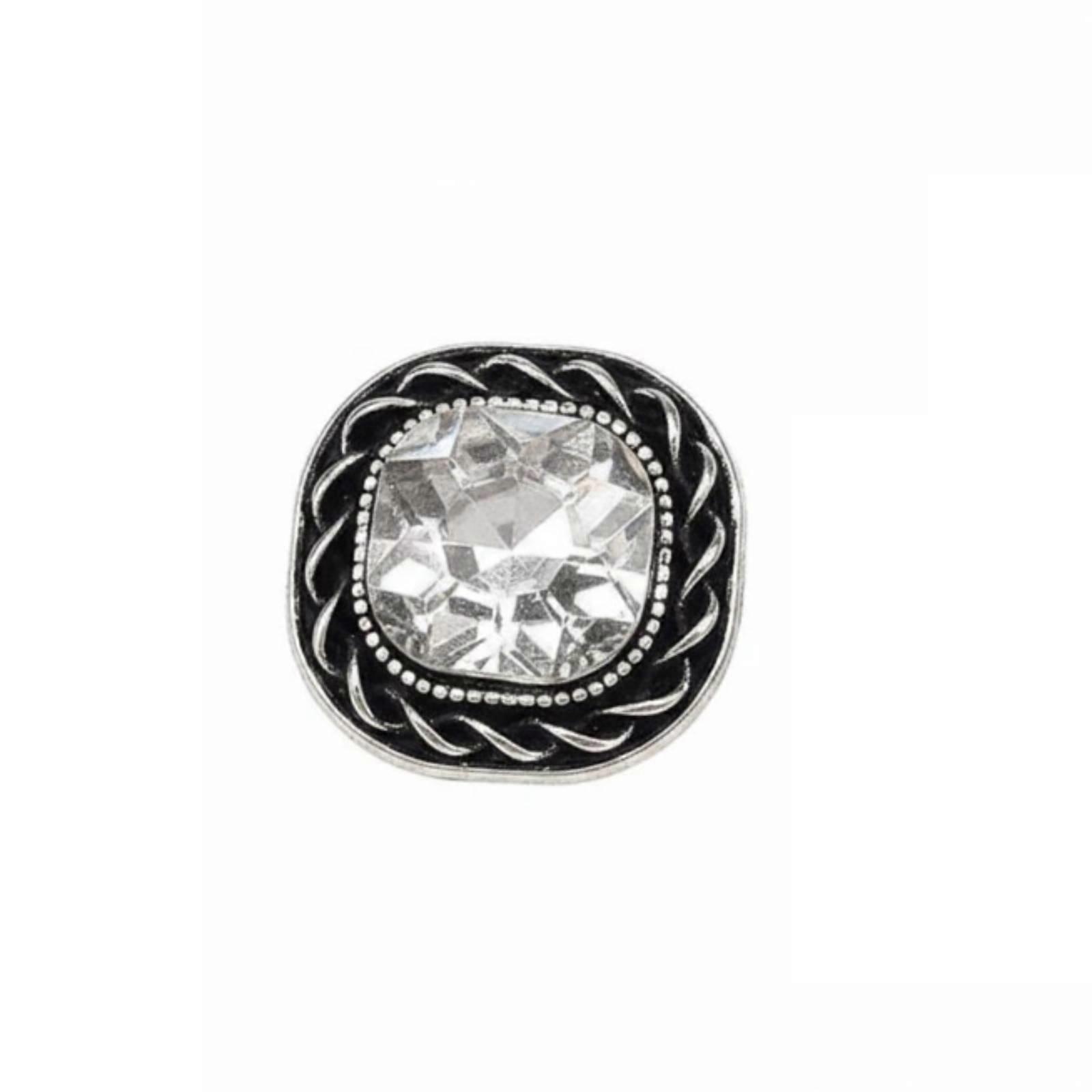 Square Crystal Button High-End Rhinestone Shank Button Wide Application