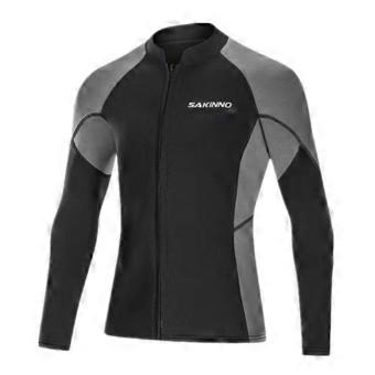 2mm Wetsuit Top, Men's Long Sleeve Rash Guard, Split Design, Thermal, Sun
