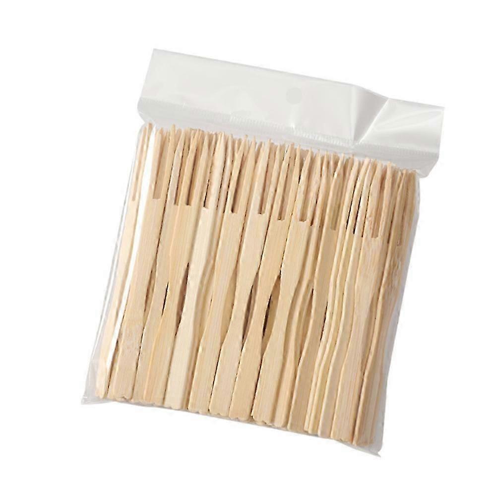 Thickened Bamboo Dessert Forks