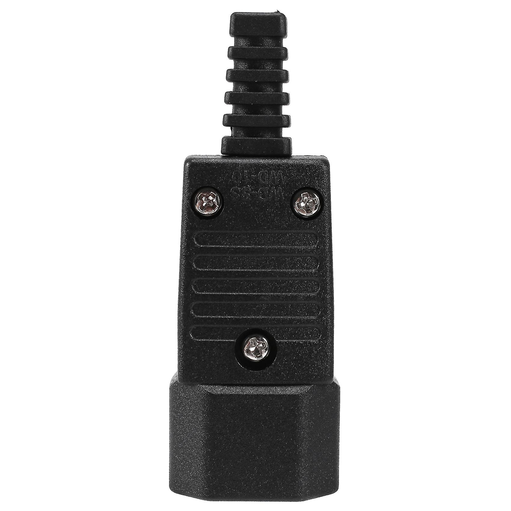 Black IEC-320 C14 Male Plug AC Inlet Socket Connector 250V 10A