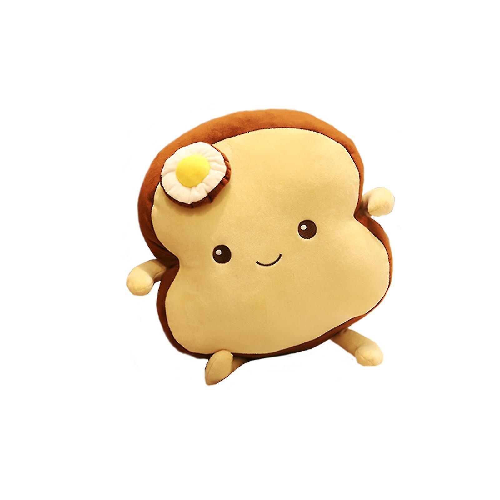 Super Cute Toast Plush Toy Soft Poached Egg Sliced Bread Pillow Great Birthday Xmas