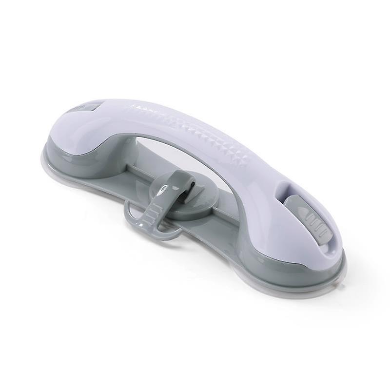 2pcs Shower Handle with 3 Suction Cups, Bathroom Suction Cup Handle, Safety Shower Grab Bar, Gray,28*8.5*8.5cm