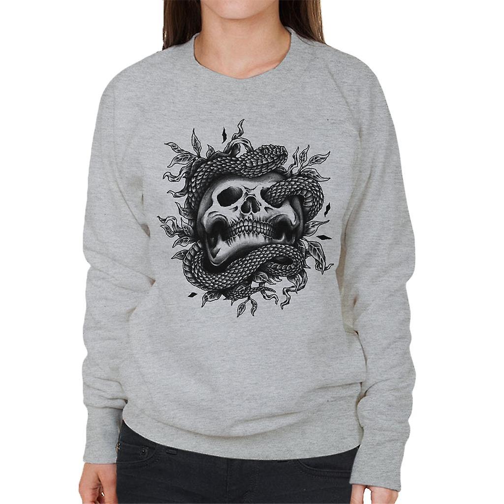 Lebka s hadom vnútri ženy ' s mikiny