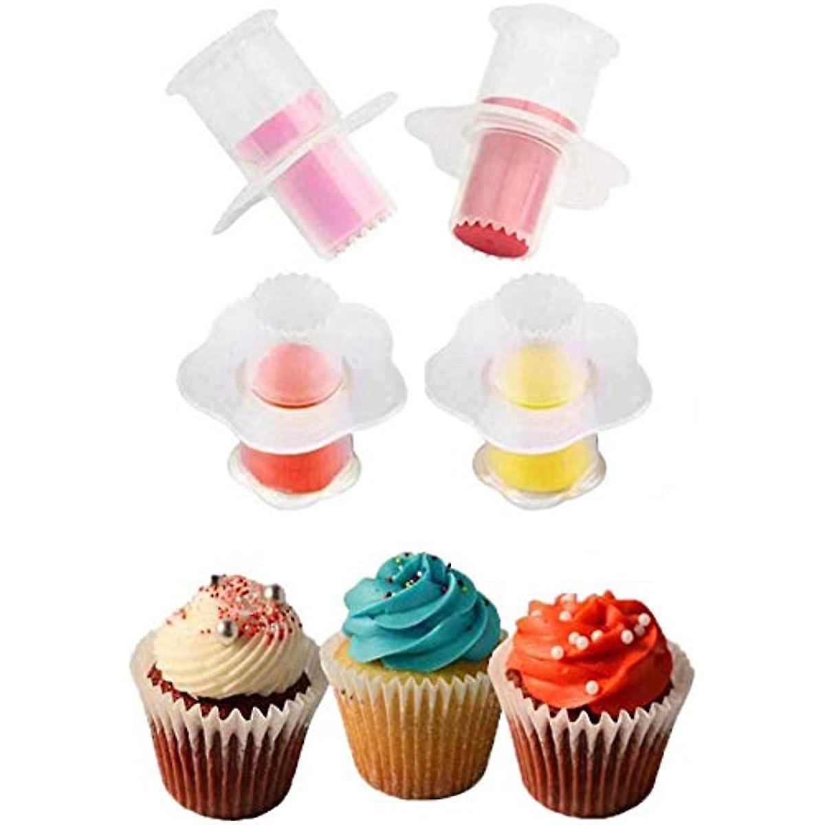 1pc Party Creative Cupcake Cake Corer Plunger Cutter Plastic Diy Pastry Decorating Divider Filler Model Cookie Hole Digger Tools Baking Cookies Shaped