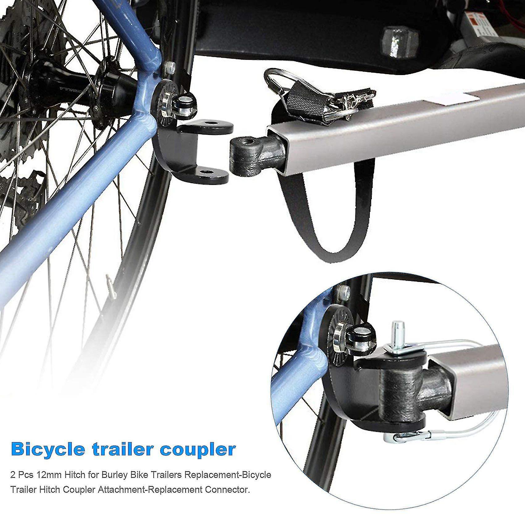 Kit Connecteur Flexible (Flex Connector) Pour Attache De Remorque à Vélo Burley - Compatible Avec Barre De Remorquage Ronde - Noir