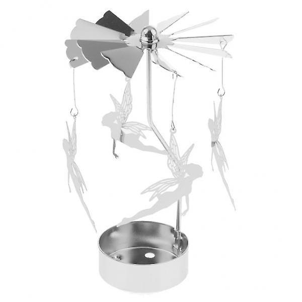 5xChristmas Decor Rotating Candle Tea Light Holder Candlestick  Elf