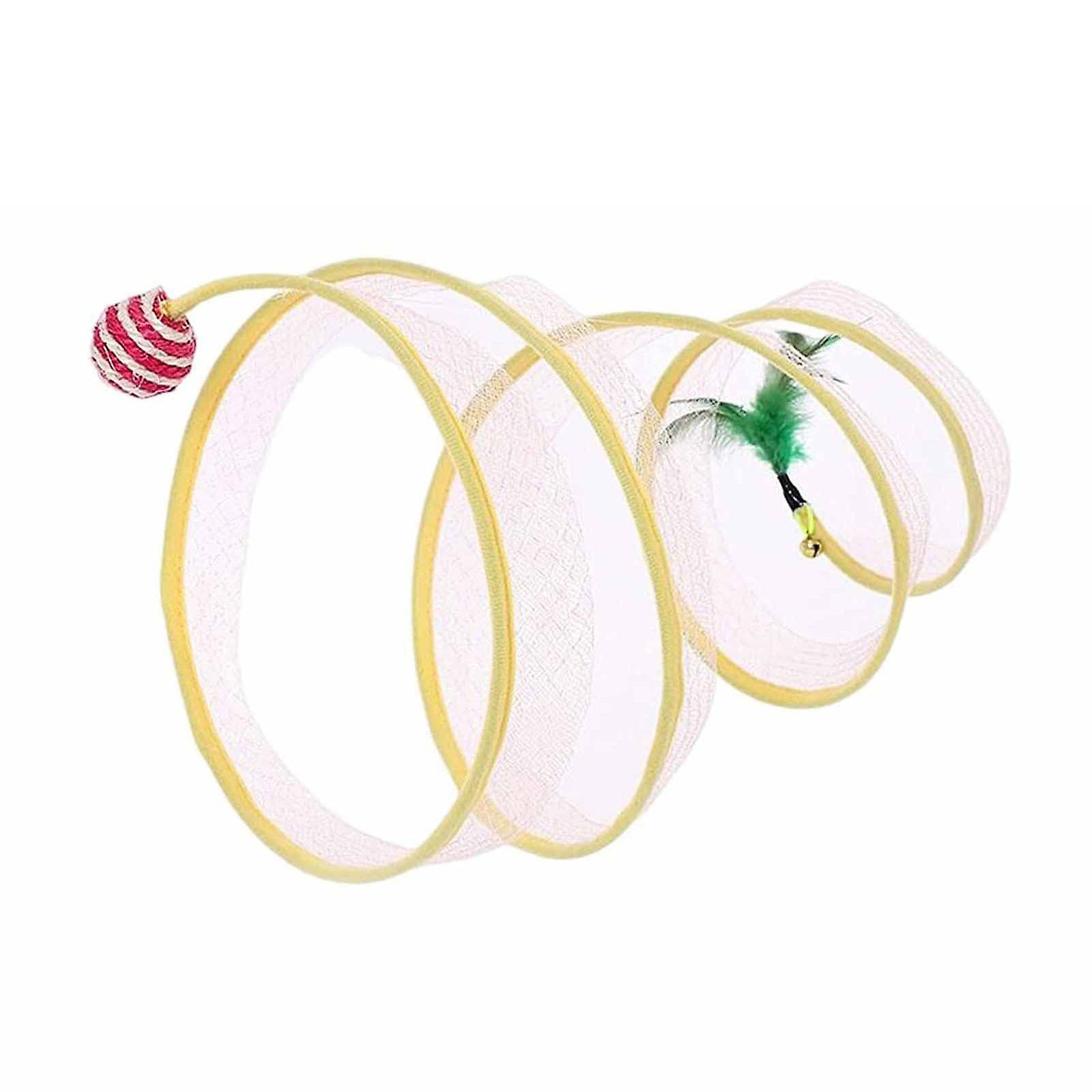 2-in-1 Cat ToyFolded Cat Tunnel, Cat Tunnel Tube Pet Collapsible Toy, Cat Channel Toy Cat Play Tunnel, S-Shaped Indoor Cat Tunnel Toy,100% New