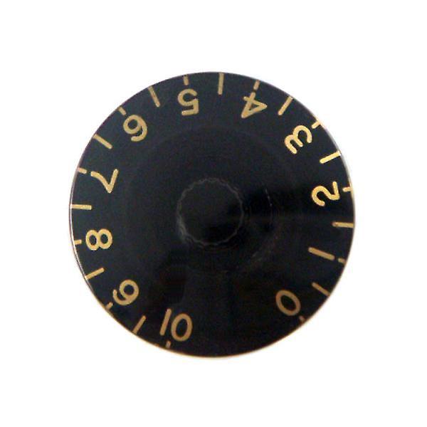 Black Control Knobs Acrylic Volume Tone Knobs w Glden Words for SG LP Guitar