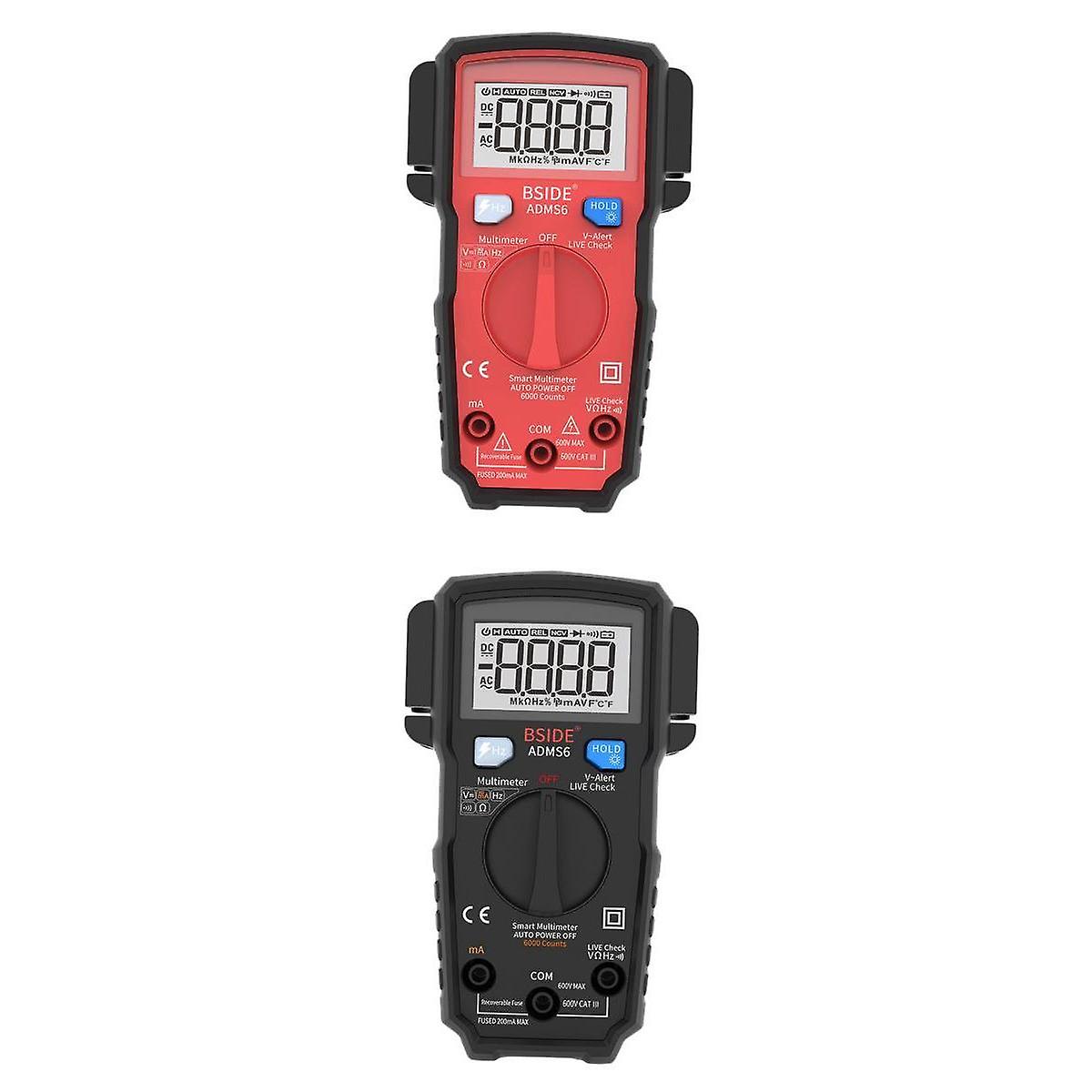 2pcs Digital Multimeter Tester Auto-Ranging Hand-Hold Voltmeter