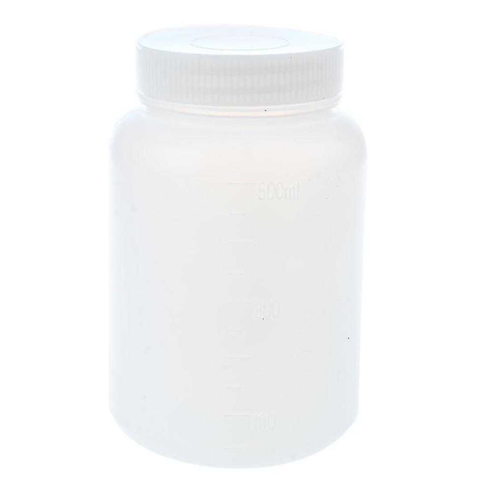 Laboratory Chemical Storage Case White Plastic Widemouth Bottle 500ml