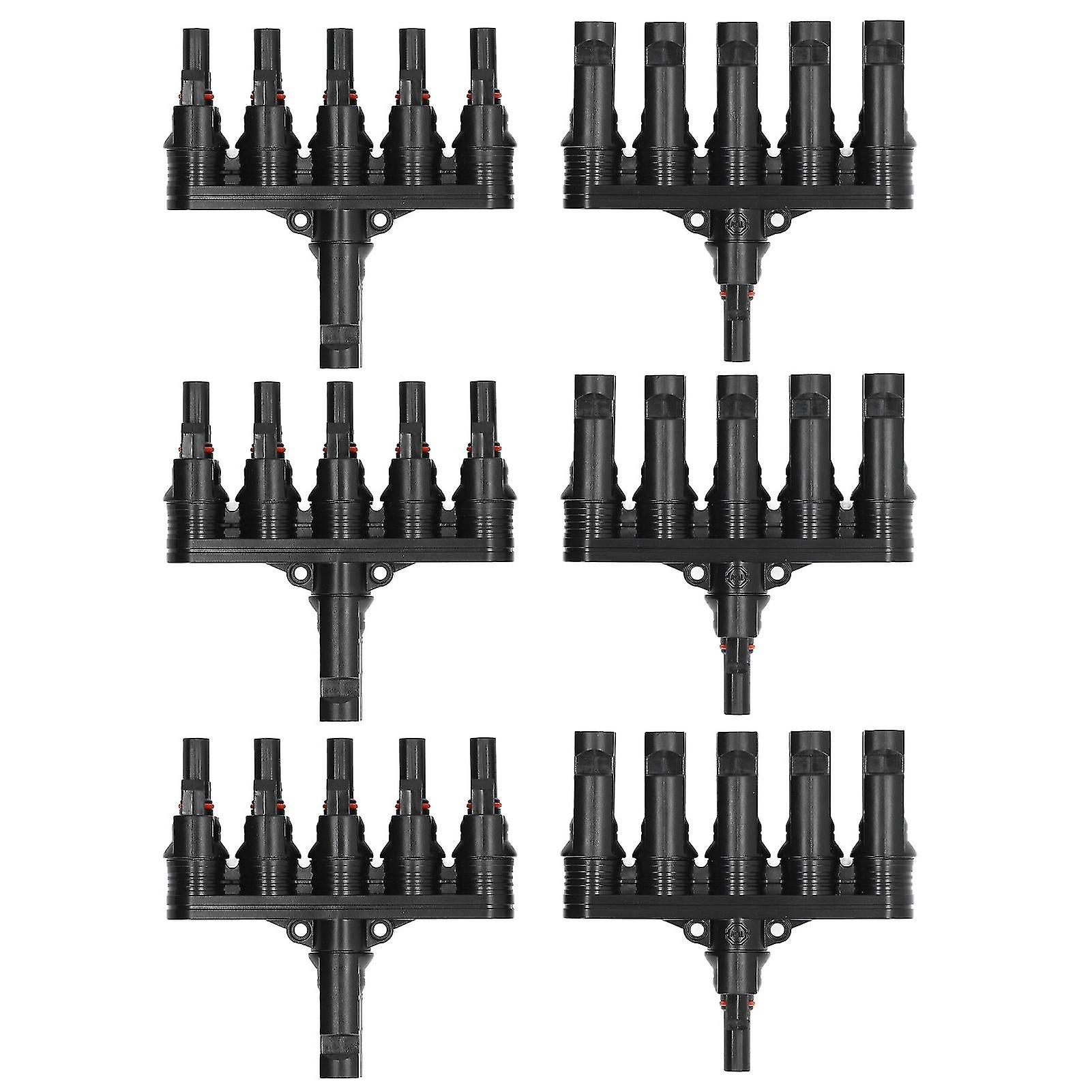 3Set 50a 1000v 1 To 5 Branch Connector H Solar Panel Branch Connector Flame Retardant Photovoltaic Connector
